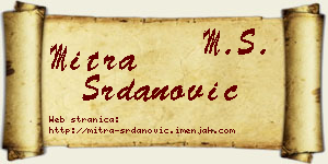Mitra Srdanović vizit kartica